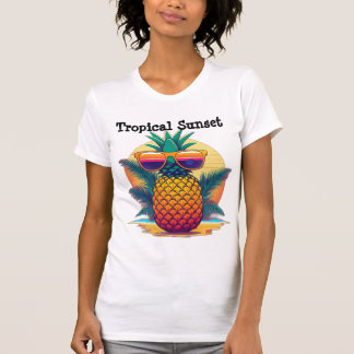 Camiseta T-Shirt Tropical de Ananás Sunset