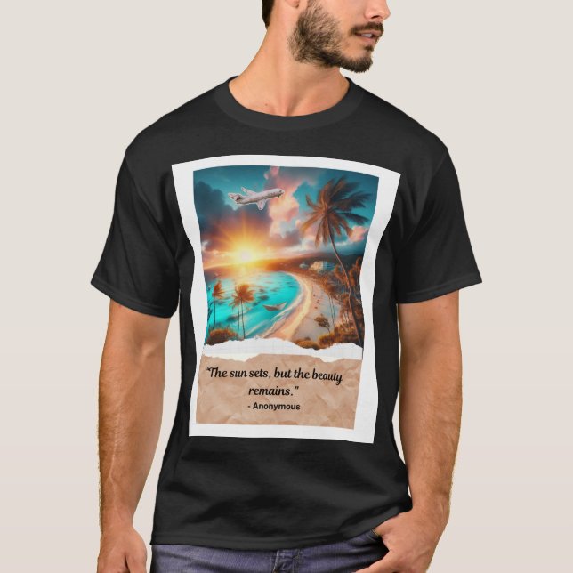Camiseta T-Shirt Tropical de Escape Sunset (Frente)