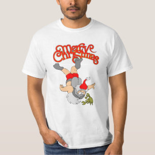 Camiseta T-shirt tropical do tema do Natal do papai noel