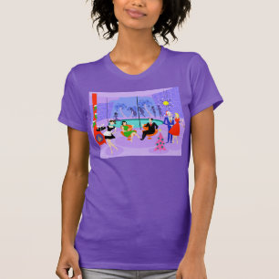 Camiseta T-shirt tropical retro da festa de Natal