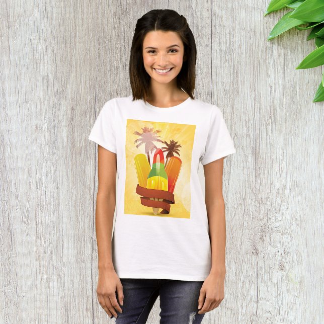 Camiseta T-Shirt Tropical Summer Womens (Criador carregado)