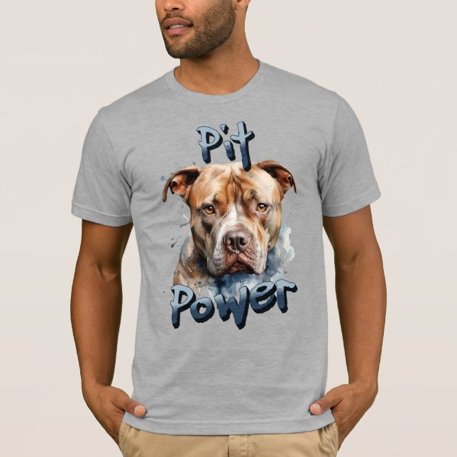 Camiseta T-Shirt Única do Cão do Passo Pitbull (Frente)
