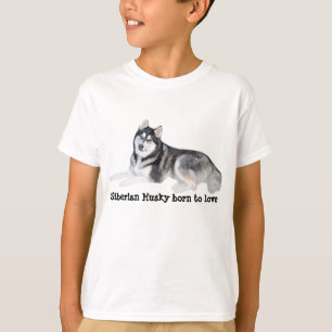 Camiseta T-shirt unisex bonito dos miúdos do rouco Siberia
