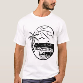 Camiseta T-Shirt Unisex Camper Van Life Maritim Meer