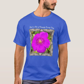 Camiseta T-shirt unisex com Magenta Rock Purslane