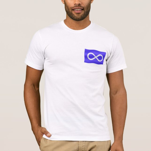 Camiseta T-shirt unisex da bandeira de Metis do primeiro (Frente)