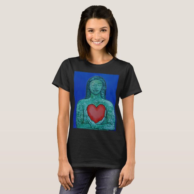 Camiseta T-shirt unisex do amor do auto (Frente Completa)