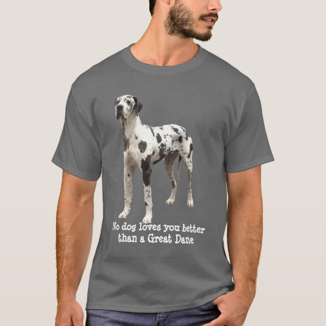 Camiseta T-shirt unisex do Harlequin de great dane (Frente)