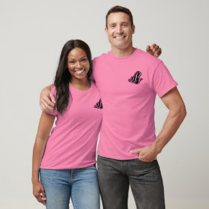 Camiseta T-shirt (unisex) do rosa da Laço-Tintura