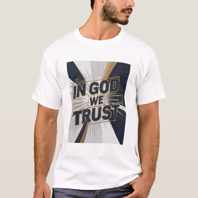 Camiseta T-shirt Unisexe - « IN GOD WE TRUST »  (Frente)