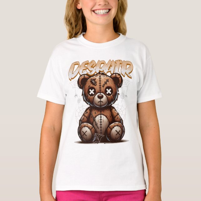 Camiseta T-Shirt Ursinho De Crianças Quebradas Cute (Frente)
