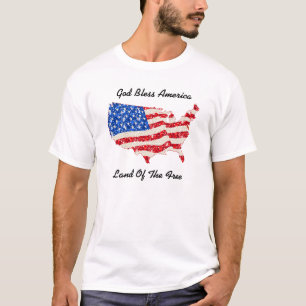 Camiseta T-Shirt USA Flag America - Deus abençoe América