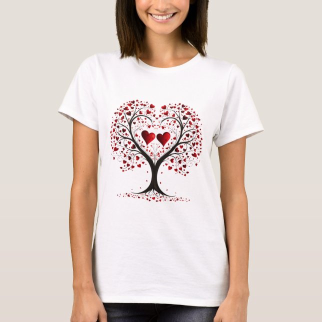 Camiseta T-shirt Valentines Day Hearts (Frente)