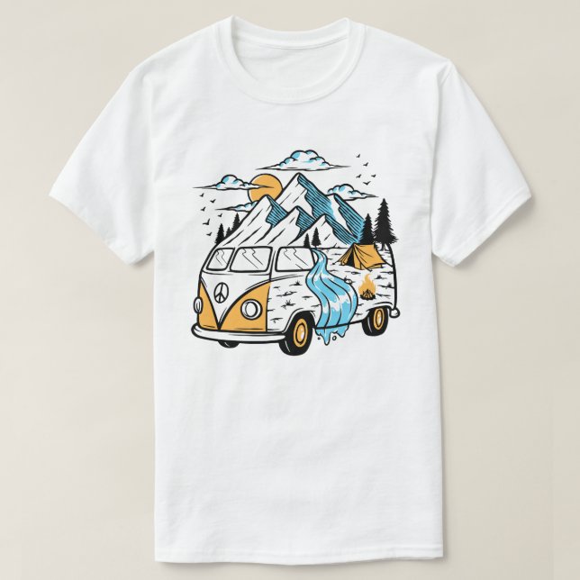 Camiseta T-Shirt Van Retro (Frente do Design)