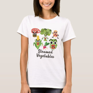 Camiseta T-shirt vegetal engraçado da chalaça para senhoras