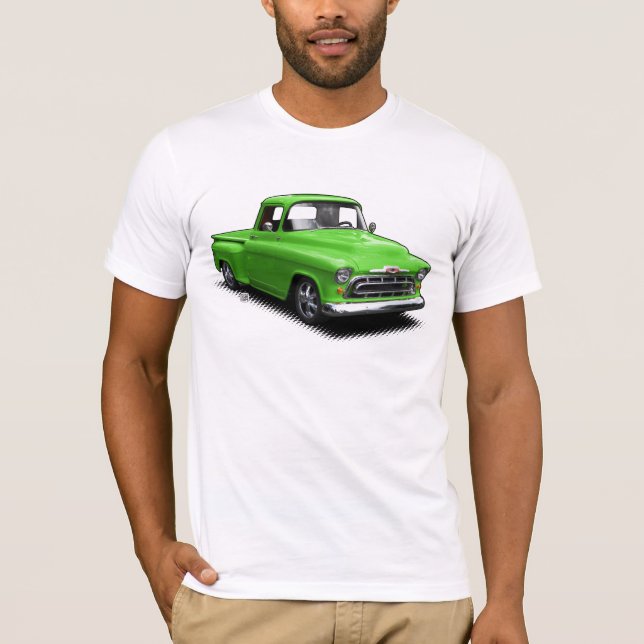 Camiseta T-shirt velho em borracha verde quente do (Frente)