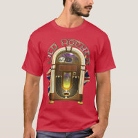 T-shirt velhos do balancim do jukebox