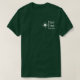 Camiseta T-shirt verdadeiro do verde da academia da borda (Frente do Design)