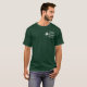 Camiseta T-shirt verdadeiro do verde da academia da borda (Frente Completa)