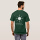 Camiseta T-shirt verdadeiro do verde da academia da borda (Parte Traseira Completa)