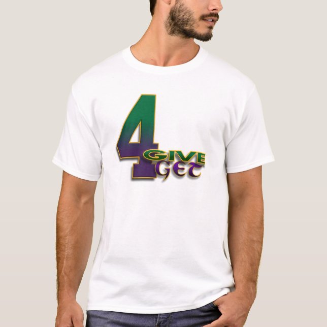 Camiseta t-shirt verde branco de 4-Give 4-Get 4 Favre (Frente)