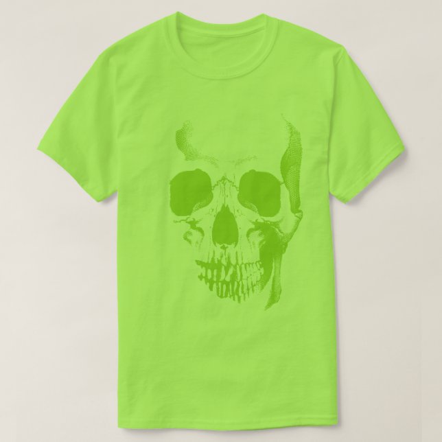 Camiseta T-Shirt Verde Com Face Crônica (Frente do Design)
