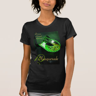Camiseta T-shirt verde das senhoras o Dia das Bruxas da