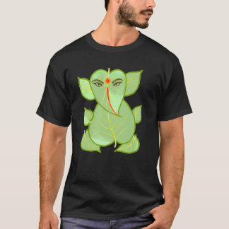 Camiseta T-shirt verde de Ganpati da folha