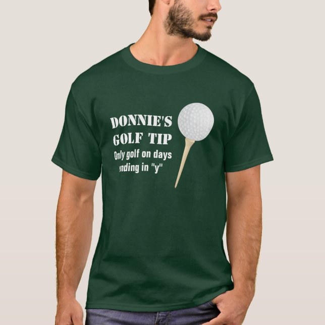 Camiseta T-Shirt Verde de Golfe Personalizado (Frente)