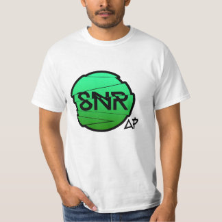 Camiseta T-shirt verde do logotipo de SNR