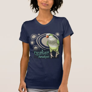 Camiseta T-shirt verde do Parakeet do quacre