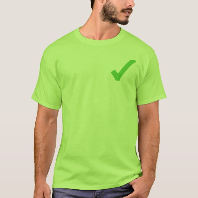 Camiseta T-shirt verde do sinal (Frente)