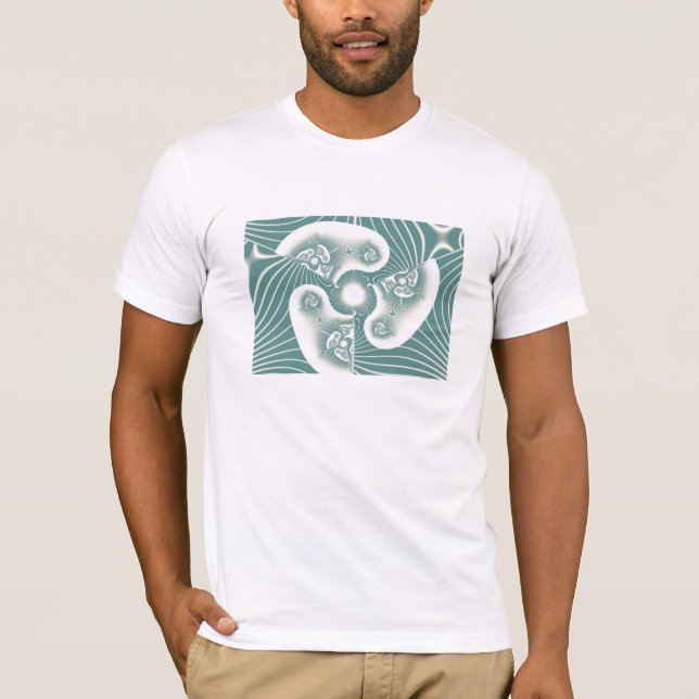 Camiseta T-shirt verde dos fractals (Frente)