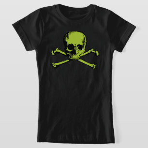 Camiseta T-Shirt Verde E Crossbones