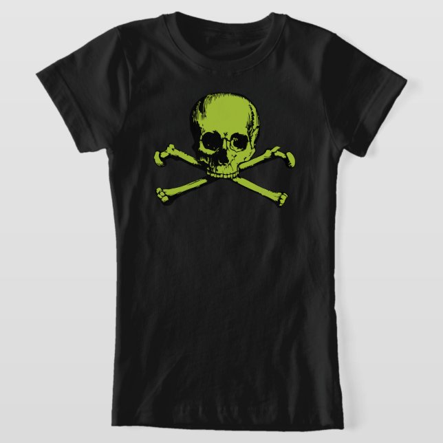 Camiseta T-Shirt Verde E Crossbones (Postura )