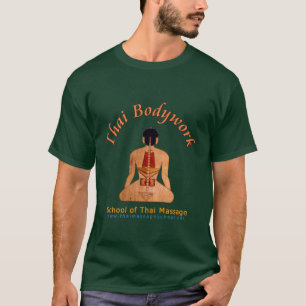 Camiseta T-shirt verde escuro da carroçaria tailandesa