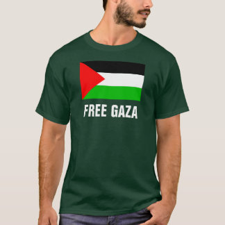 Camiseta T-shirt verde livre de Gaza - grandes letras