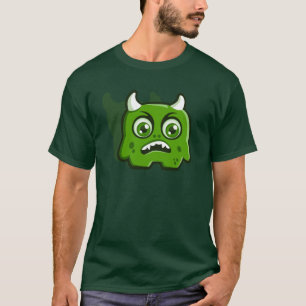 Camiseta T-shirt verde pequeno do monstro