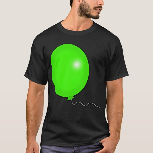 Camiseta T-shirt verdes grandes do balão, Hoodies, canecas (Frente)