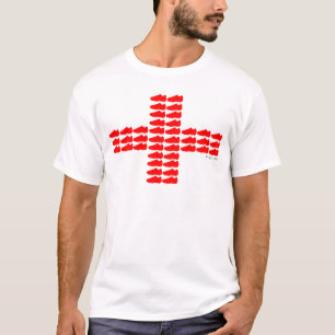 Camiseta T-shirt vermelho 1 da bandeira de Inglaterra dos