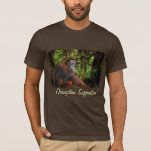 Camiseta T-shirt vermelho da arte dos animais selvagens do