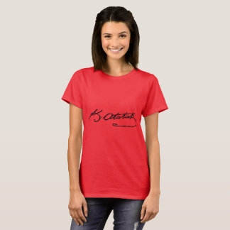 Camiseta T-shirt vermelho da assinatura de Mustafa Kemal