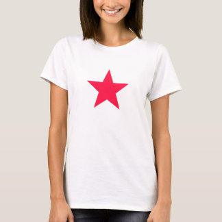 Camiseta T-shirt vermelho da estrela
