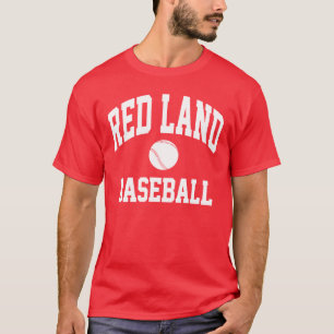 Camiseta T-shirt vermelho do basebol da terra