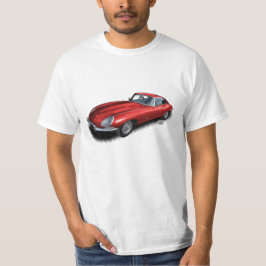 Camiseta T-shirt vermelho do carro de esportes do vintage