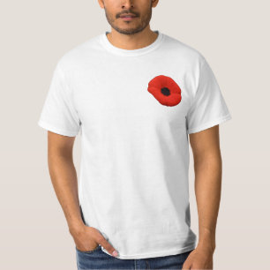 Camiseta T-shirt vermelho do dia da relembrança de Canadá