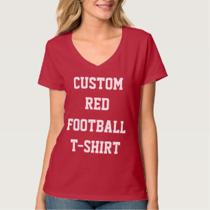 Camiseta T-SHIRT VERMELHO do FUTEBOL das mulheres