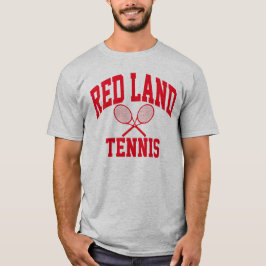 Camiseta T-shirt vermelho do tênis da terra