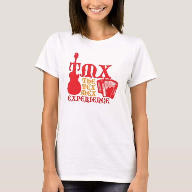 Camiseta T-shirt vermelho do TMX das mulheres (Frente)