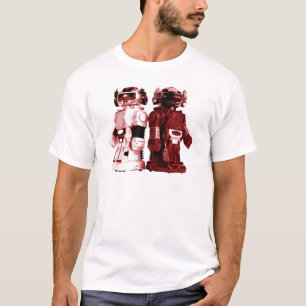 Camiseta t-shirt vermelho dos robôs